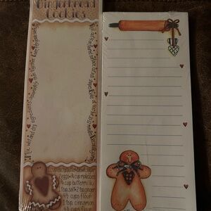 2 Magnetic Gingerbread Note Pads